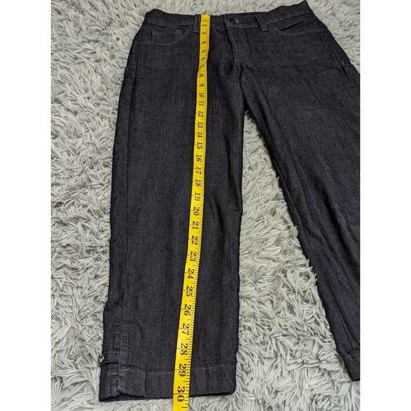 NYDJ Jeans Womens Size‎ 4 Cropped Midrise Capri Blue Denim Crop Dark Wash USA - Picture 9 of 13